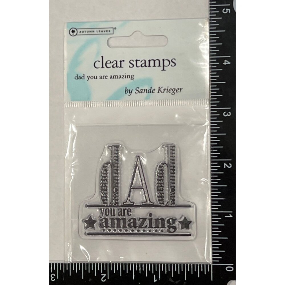 Autumn Leaves Clear Stamps "Dad You Are Amazing" By Sande Krieger AL3103
